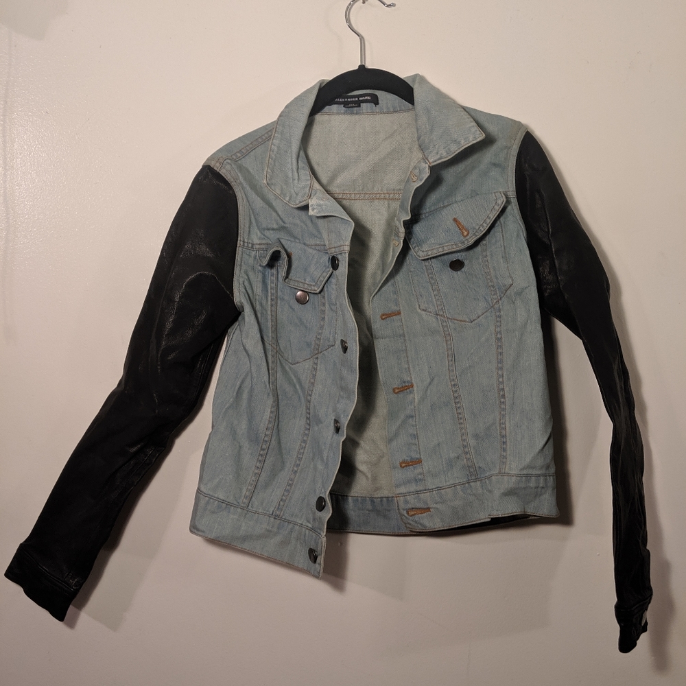 Alexander wang jean and leather jacket